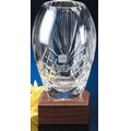 Westgate Crystal Vase w/Walnut Base (Small)